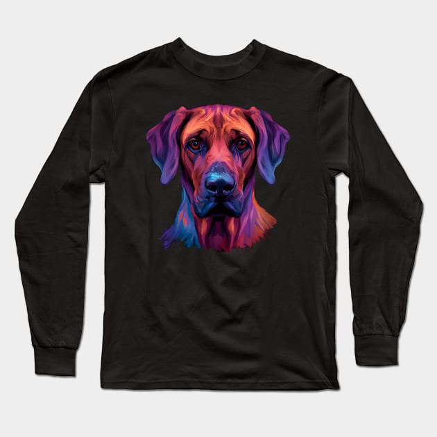 Rhodesian Ridgeback African Lion Dog Illustration Long Sleeve T-Shirt by Furrban